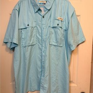 Magellan Outdoors Men's Light Blue Casual Button Down Shirt